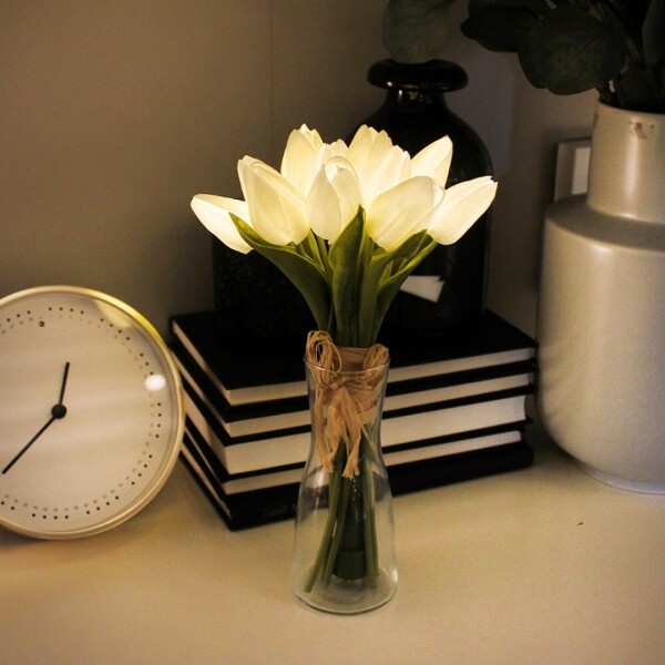 싱그러운 집,화이트 튤립 부케 LED - white tulip bouquet LED (4colors)