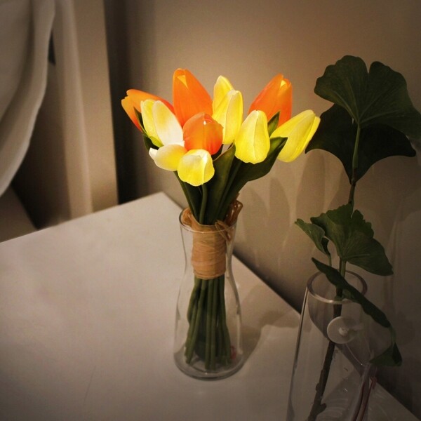 싱그러운 집,오렌지 튤립 부케 LED - orange tulip bouquet LED (4colors)