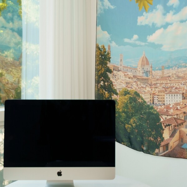 싱그러운 집,페피타 피렌체 쉬폰 포스터 패브릭 도시 풍경 숲 이탈리아 유럽 감성 플로렌스