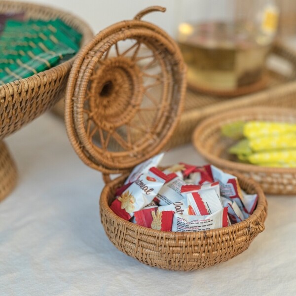 싱그러운 집,페피타 포푸리 케이스 향낭 꽃잎 방향제 아로마 감성 소품 보관함 라탄 장식