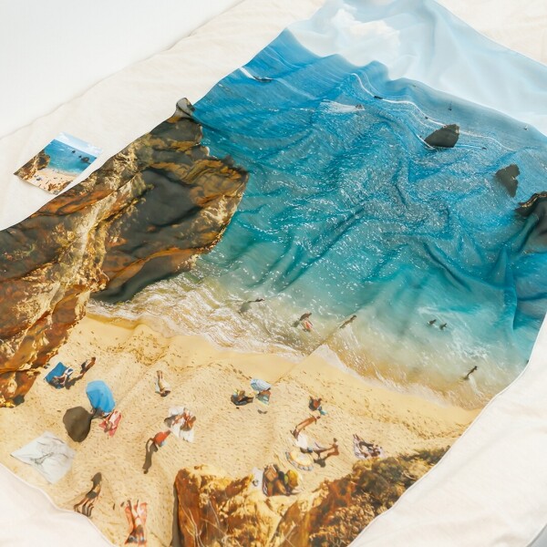 싱그러운 집,페피타 해변 쉬폰 포스터 패브릭 여름 휴양지 바다 비치 자연 벽장식 썸머